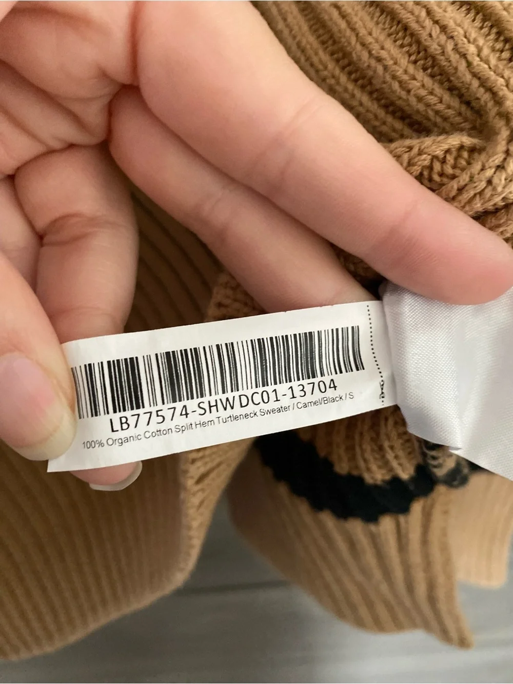 Quince Organic Cotton Split Hem Turtleneck Sweater - Picture 6 of 7
